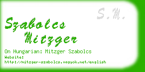 szabolcs mitzger business card